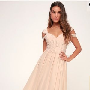 LULUS Blush pink maxi dress